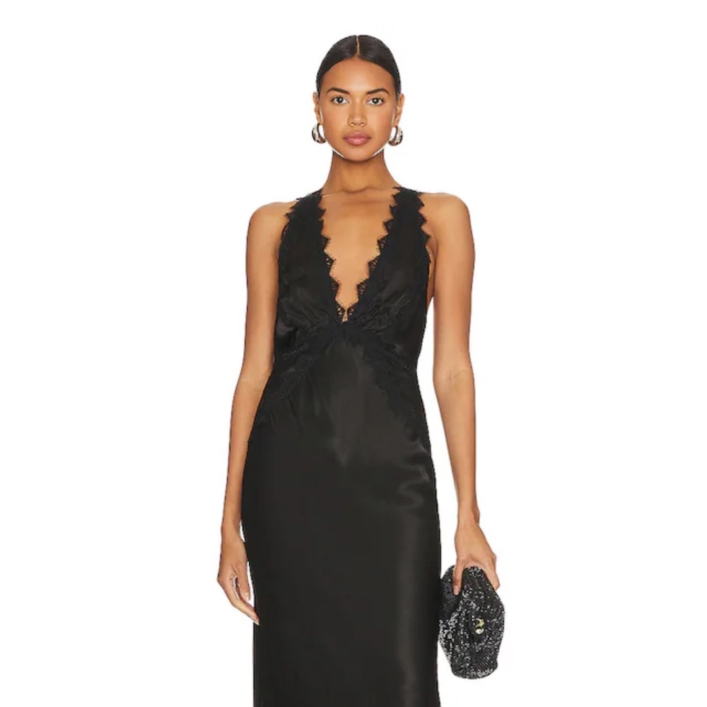 Shona Joy Black Midi Dress
